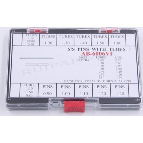 Free Shipping T-6006 S/STEEL PINS WITH TUBES 35 SETS