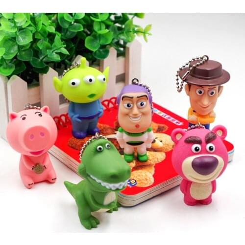 Disney Toy Story Keychain Hugging Dragon Doll Car Keychain Bag Accessories Pendant Cake Decoration Decoration Doll