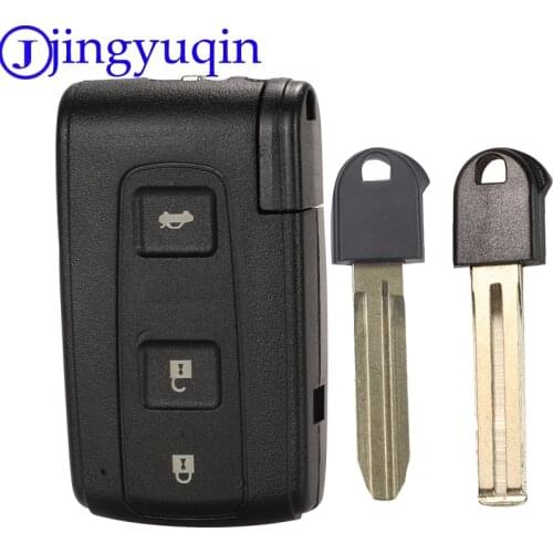 Jingyuqin Good Quality 3 Buttons Remote Smart Car Key Case Cover For Toyota Prius Corolla Verso Toy43 Uncut Blade