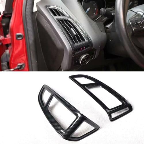 For Ford Focus 2012 Car Dashboard Side A/C Air Vent Frame Trim ABS Interior Auto Styling Accessories 2Pcs/set