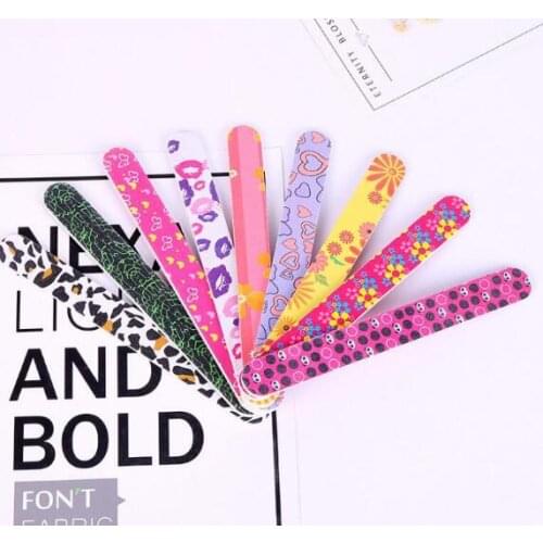 Fashion Printing Two-sided Nail File Nail Tool EVA Grind Manicure Setback Sand Bar Strip Grind Sand Block Nail File