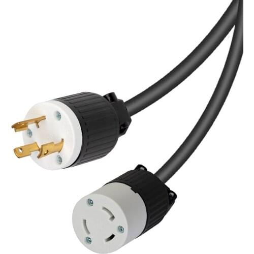 JORINDO American standard male plug to female socket power conversion cord extension,NEMA L5-30P to L5-30R