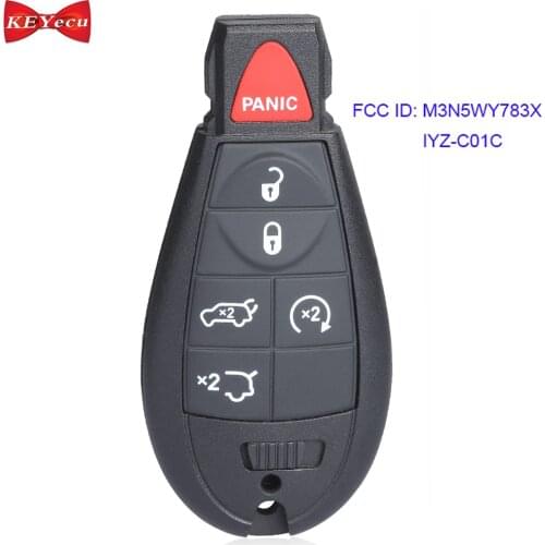 KEYECU Keyless Go for Jeep Commander 2008 2009 2010 Grand Cherokee 2011 2012 2013 Keyless Go Remote Key Fob M3N5WY783X IYZ-C01C
