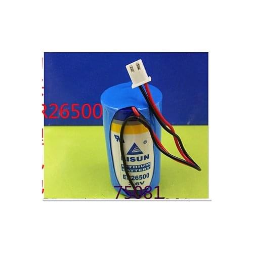 HOT NEW ER26500 26500 3.6V 8000mah C type instrument PLC lithium battery with white plug Li-ion battery free shipping