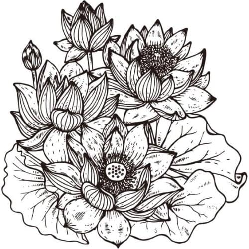 Lotus / transparent Clear Silicone Stamp/Seal for DIY scrapbooking/photo album Decorative clear stamp M1371