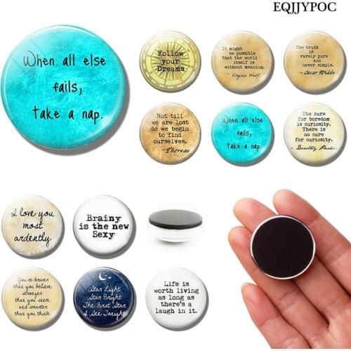 "when All Else Fails Take A Nap" Motivating Quotes Glass Crystal Magnetic Letters Refrigerator Magnets Alphabet for Fridge Decor