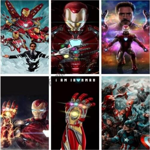 Disney Marvel Iron Man Infinity Stones DIY 5D Diamond Painting Cross Stitch Kits Embroidery Full Dill Mosaic Home Decor Gift