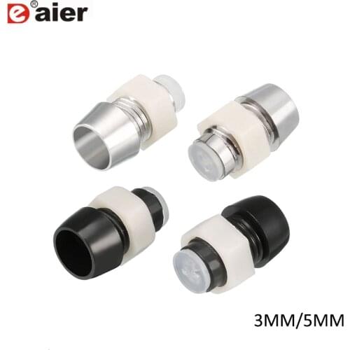 10PCS 5mm LED Lamp Holder Light Bulb Socket Plastic Chrome Plated for Light-emitting Diode Lighting