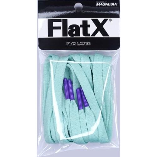 FlatX 8mm Mint Green/ Purple Color Metal Tips Shoelaces High Quality Professional Sneaker Laces Shoelace Lacet