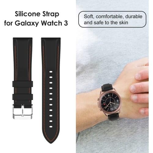 Silicone Smart Watch Band Strap for Samsung Galaxy Watch 3 41mm/Active 2/Watch Watch Band Durable Practical Components