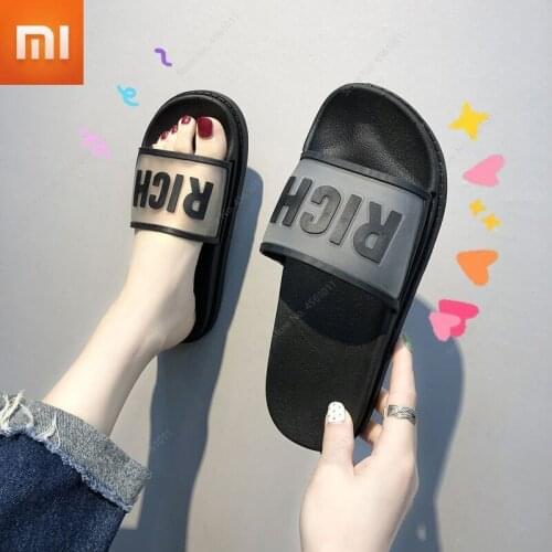 Xiaomi Slippers for men women bathroom non-slip sandals slipper, beach flat shoes alphabet outdoor shoes summer sandals loafer