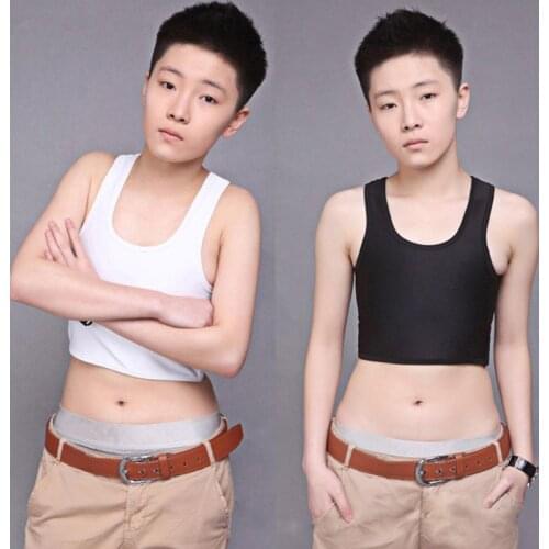 Sports Bras Casual Breathable Buckle Short Chest Breast Binder Trans Tops Fitness Tomboy Shaper Cosplay Vest Tank Tops