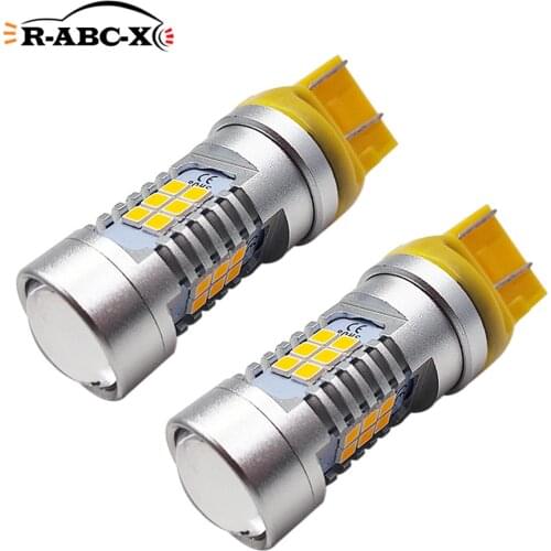 2Pcs T20 W21W LED Bulb 7443 21/5W 7440 Car T25 3156 3157 Car Turn Signal Brake DRL Auto Lamp 10-30V 12V 24V 28V White Red Yellow