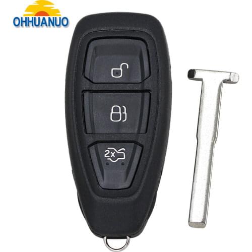3 Button Smart Remote Key Shell with Insert Blade Replacement Refit Key Shell for Ford Mondeo Fiesta Focus Titanium C-Max Kuga