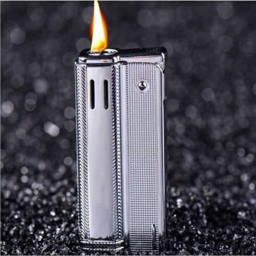 Unique Retro old Gasoline Metal Lighter Men Vintage Kerosene Cigarette Lighter Retro Windproof Lighters Smoker Fire