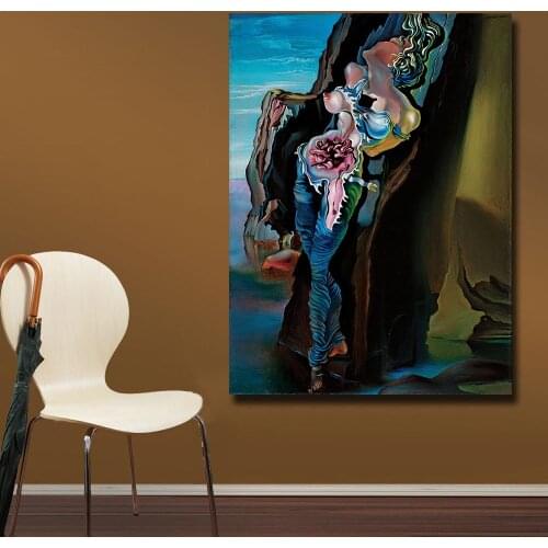 Wxkoil Salvador Dali Gravida (1931) Canvas Wall Pictures for Living Room Office Bedroom Modern Canvas Oil Painting Unframed