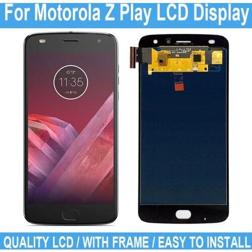 5.5" AMOLED LCD For Motorola Z Play XT1635 Digitizer Assembly Repair Parts For Moto Z2 Play Display Touch Screen No Frame+Tested