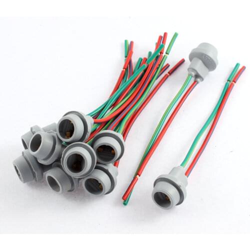 X Autohaux Car W5w T10 194 168 Light Socket Lamp Holder Wire Harness Connector 10 Pcs