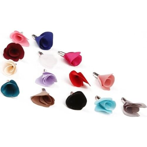 Multi Colors 10pcs/lot Suede Flower Tassel Charm Pendant For DIY Wedding Party Dress Decoration/Curtain Sewing Accessories