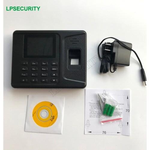 2.8" HD TFT Colorful Screen with GUI Interface Software-free Fingerprint Attendance Machine A-E260 Black