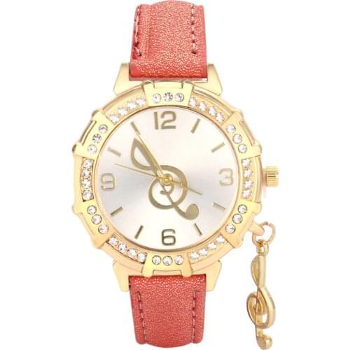 2018 Selling fashion watches Ladies Watch clock Fashion Musical Symbols Bracelet Watch Ladies Leather Casual Watch For Gift Fi