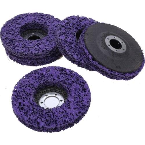 5pcs Abrasive Poly Strip Wheel Discs 4''/100mm Angle Grinder Wheel For Metal Paint Rust Removal Cleaning Quality Aluminum