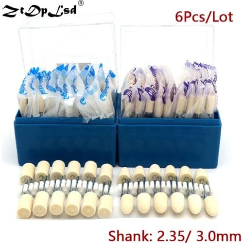 6Pcs Wool Soft Polishing Grinding Head Nail Art Drill Bit Electric Machine Manicure Rotary Burrs Milling Felt Mounted Buff Wheel