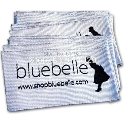 Free shipping customized T-shirt clothing woven label/garment tags printing/logo brand name printing/dress label/embroidered tag