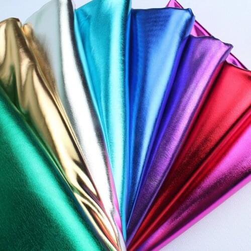 Bronzing Spandex Fabric Material glossy stretchy fabric for DIY stage cosplay costume Dress 150cm wide by the half meter