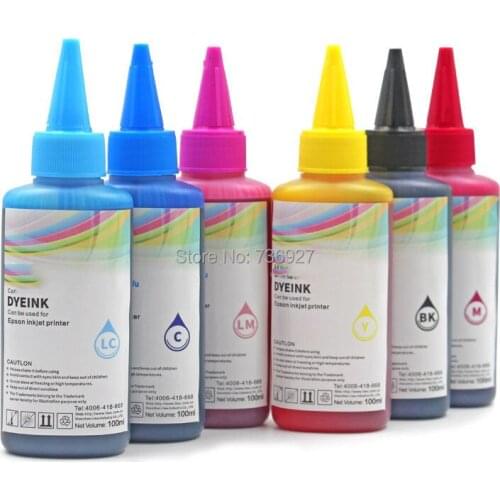 6X 100ml T2771 T2772 T2773 T2774 T2775 T2776 Refill Dye ink for Epson Expression Photo XP-850 XP-950 printer