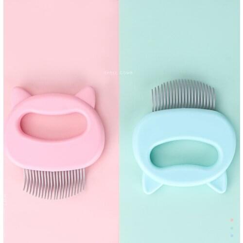 Pet Cat Stainless Steel Massage Comb Remove Flea Shell Comb Long-haired Short-haired Grooming ABS Hair Brush Pet Supplies