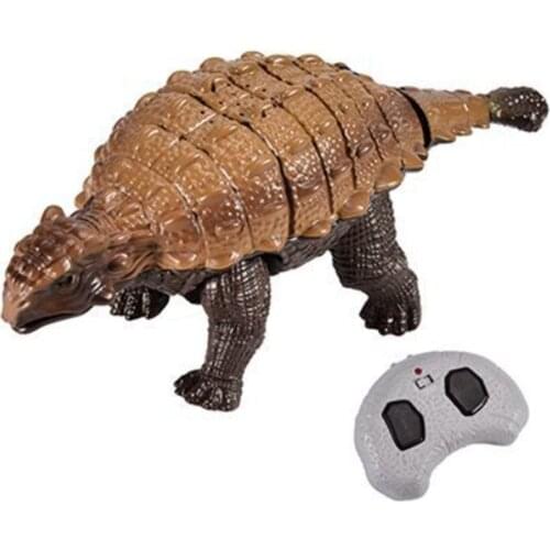 Electric Dinosaur Toys Remote Control Ankylosaurus Moving Walking Simulation Animal Model Children Boys Gifts