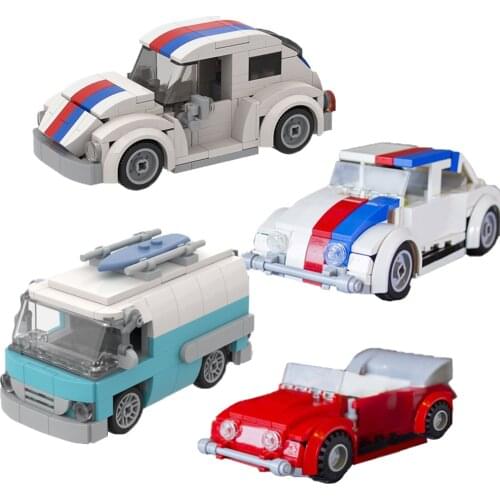 MOC Speed Champions R56 Racing Sports Car Supercar Building Blocks Ghost Horse Fairy Car Vehicle Model Bricks Toys for Kids Gift