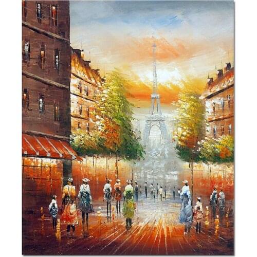 JMINE Div 5D Paris Eiffel Tower Street landscape Full Diamond Painting cross stitch kits art Scenic 3D paint by diamonds