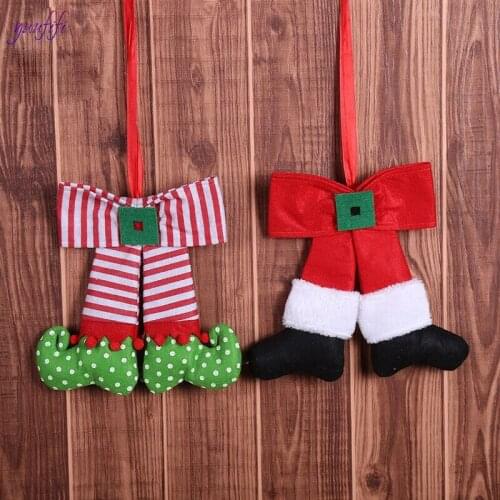 Cute Elf Christmas Tree Doll Tree Decorations Party Home Xmas Bow Ornaments Baubles Festival Event Supplies New Year Gifts
