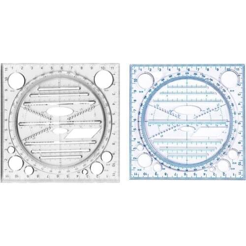 Multifunctional Drawing Template Art Design Construction Architect Stereo Geometry Ellipse Drafting Scale Ruler Measuring Tool