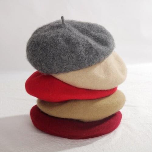 Fashion Women Girls Beret Hat Winter Autumn Korean Style Caps Headgear Cashmere Elegant Female Warm Painter Headwear Headwrap