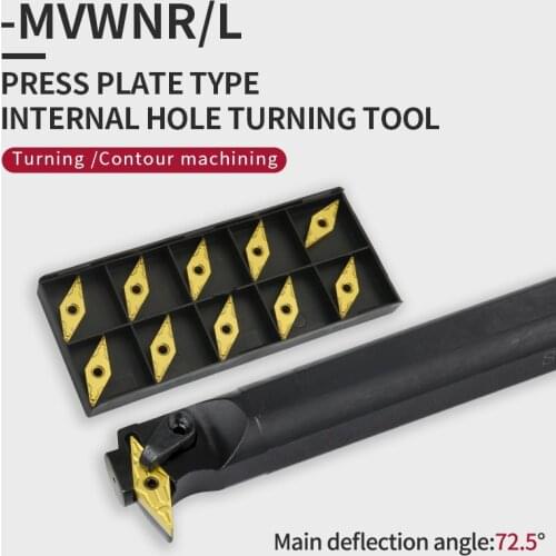 MVWNR/L S20R-MVWNR16 S25S-MVWNR16 S32T-MVWNR16 Internal Turning Tool Holder VNMG Carbide Inserts Lathe Bar CNC Cutting Tools