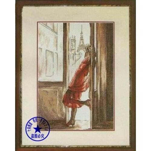 Top Quality beautiful lovely counted cross stitch kit paris girl lady woman