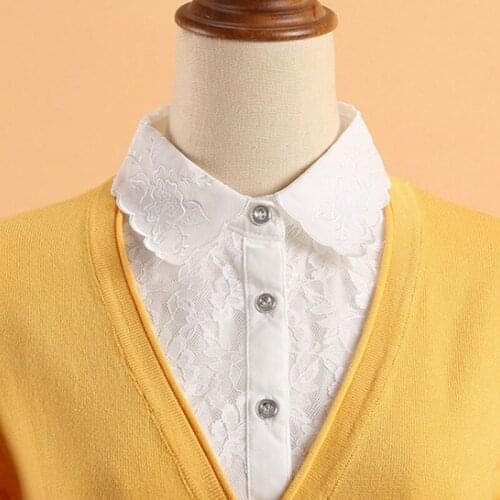 New Shirt Women Sweater Decorative Fake Collar ladies Eugen yarn embroidery lace fake collar beautiful retro autumn winter shirt
