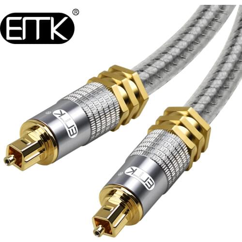 EMK 5.1 Optical Audio Cable Dolby Digital Optic Fiber Toslink Cable DVD TV OD8.0 Braided jacket 1m 2m 3m 8m 10m AMP Xbox Speaker