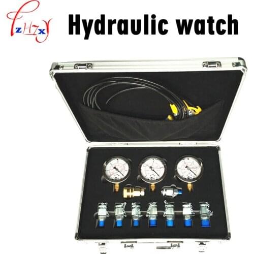 Portable Excavator Hydraulic Gauge Tool Box XZTK-60M Pressure Testing Tools Of Tubing Hydraulic Test Gauge Box 1PC