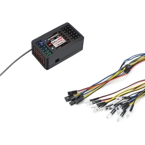 X6DC 2.4G 6CH RC System Receiver with LED Lamp Group Set for RC Car Boat Accessories DIY