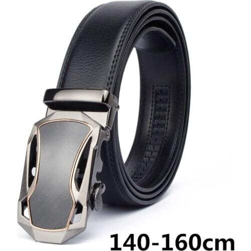 160cm Automatic Belts For Men Famous Designer Brands High Quality Genuine Leather Belt Big Size Man Gold Strap Long Ceinture