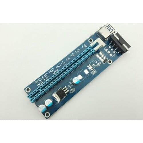 Riser VER007 60cm PCI-E Extender PCI Express Riser Card 1x to 16x USB 3.0 SATA to 4Pin IDE for BTC Mining Bitcion Miner Antminer