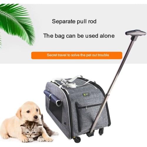 Pet Car Backpack Carrier For Dog Trolley Bag Convenient Trolley Transportation Dog Accessories Case Kennel Separate Type Cat Bag