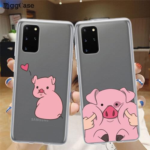 Cartoon Pig Case For Samsung Galaxy A52 A01 A11 A21S A31 A41 A51 A71 A02 A12 A32 A42 A72 Clear Soft Silicone Phone Skin Coque