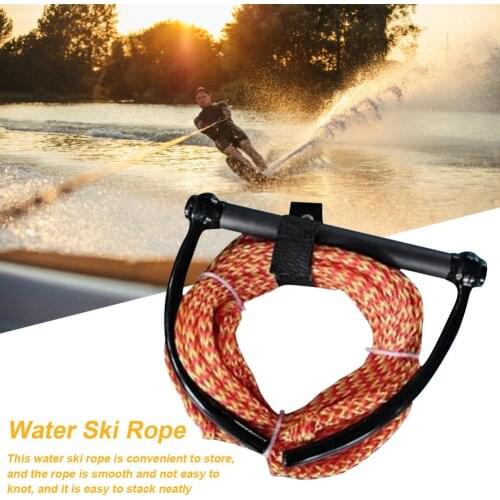 Black Handle Boating Accessories Water Ski Rope For Kneeboard Wakeboard Waterski Watersports Rope Floating Handle Random Color