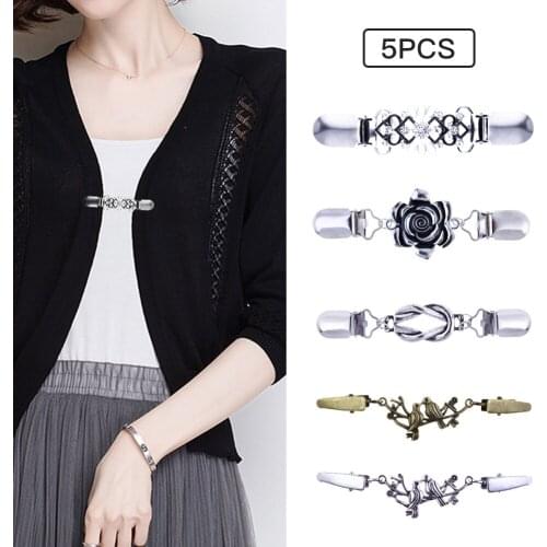 Retro Duck Clip Clasps Charm Brooches Women Cardigan Sweater Blouse Shawl Clips Shirt Collar Clothing Accessories Drop Shipping