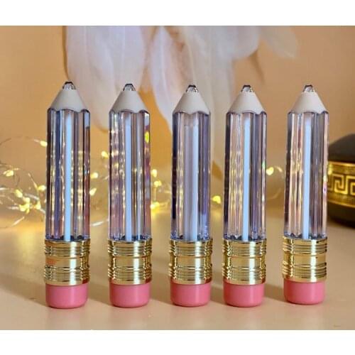 1Pieces Empty Lip Gloss Tube Container Clear Lip Balm Tubes Pencil Shape Lipstick Refillable Bottles Vials Mini Sample Cosmetic